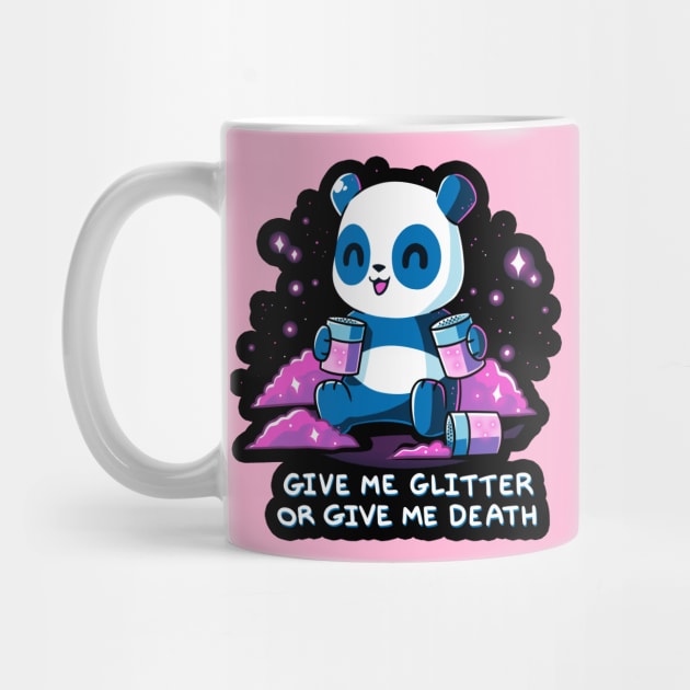 Give me glitter! Cute Funny Panda Girly Animal Lover Artwork by LazyMice